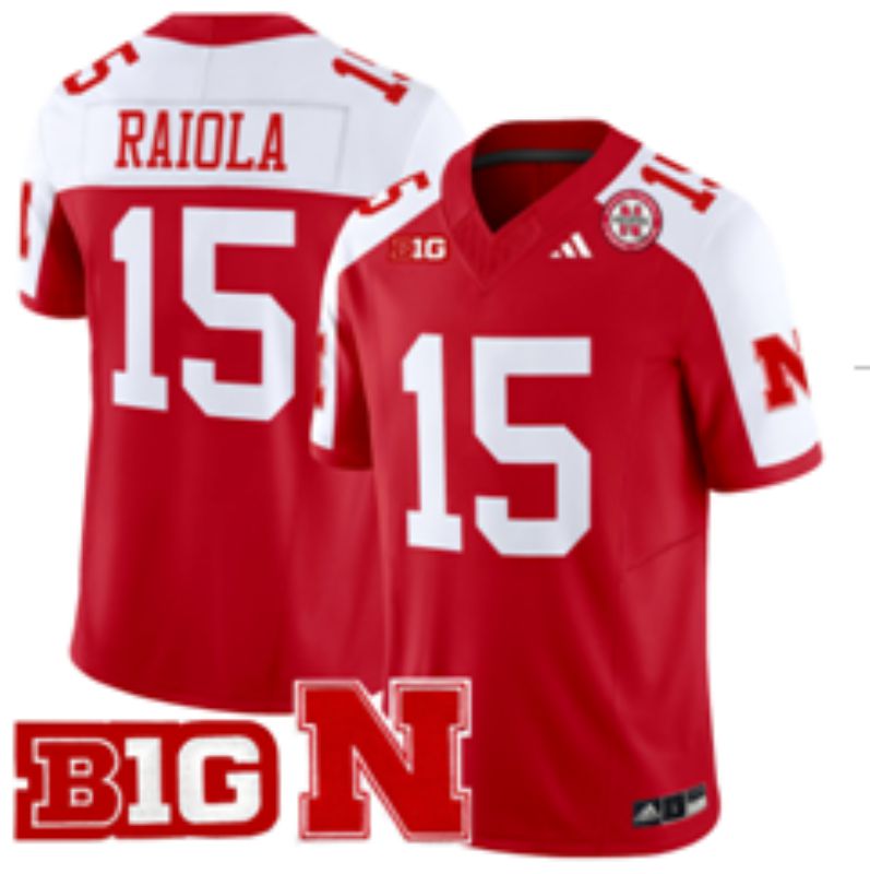 Men Norte Dame Fighting Irish #15 Raiola Red Nike 2025 NCAA Jersey 001